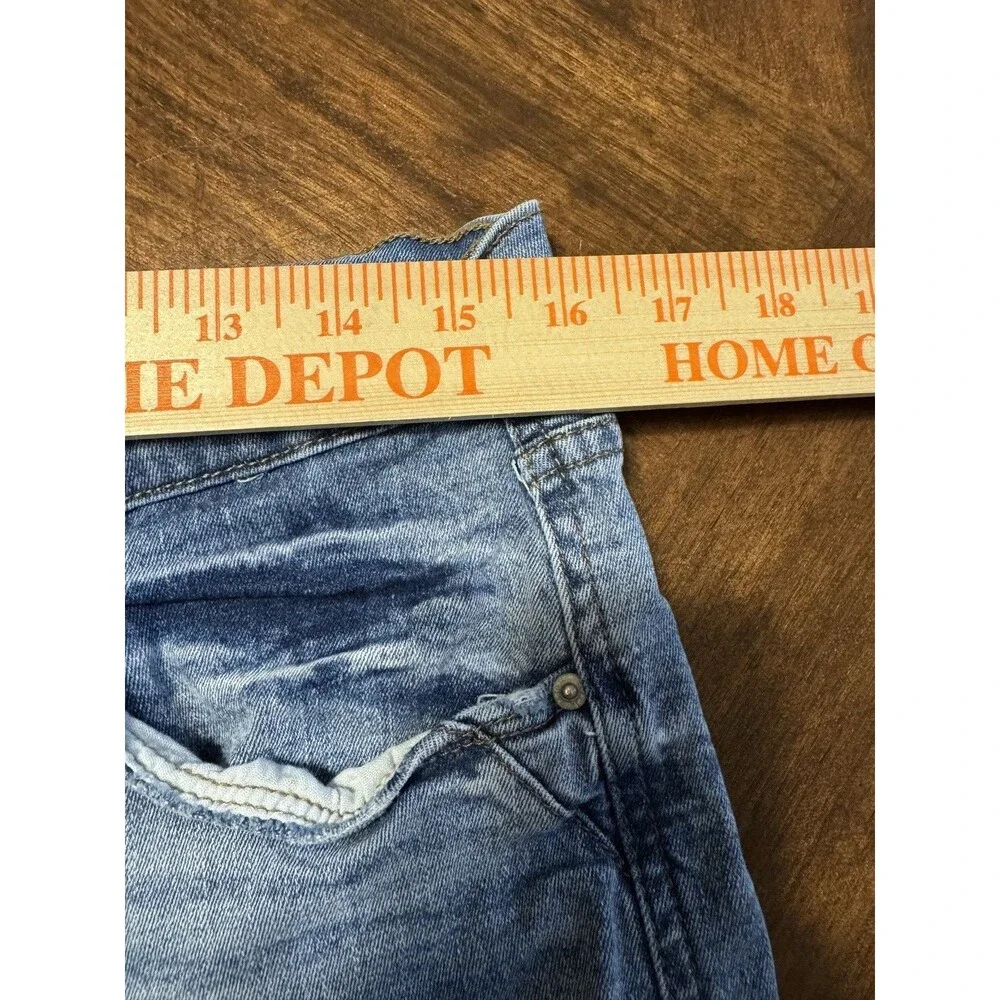 Kensie Jeans Cut Off Denim Shorts Womens 12/31 Blue Mid Rise Zip Fly Distressed